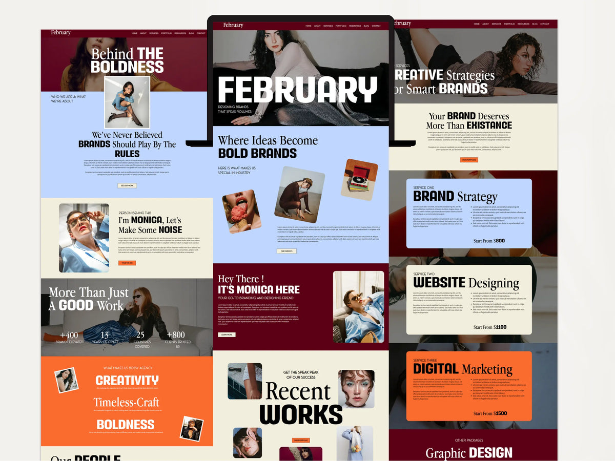 Bold Wix Studio Website Template for Brand Agency
