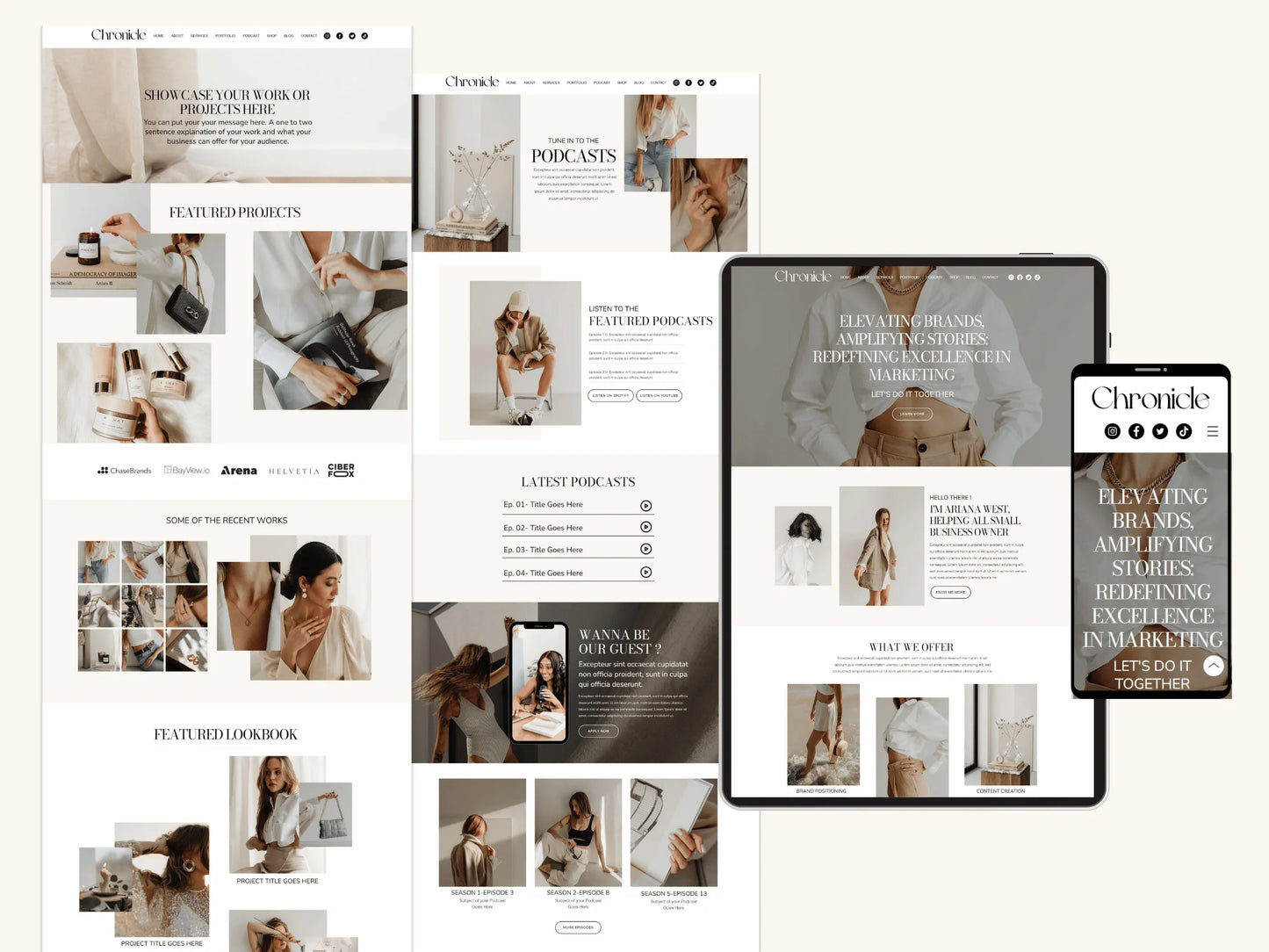 Premium Wix Website Template For Brand Agency