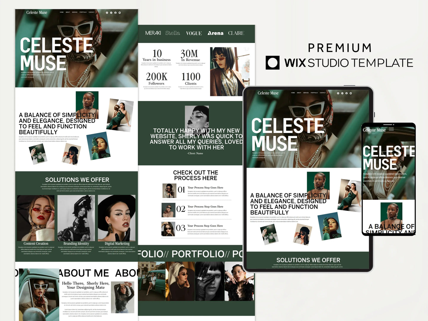 Bold One Page Wix Studio Website Template