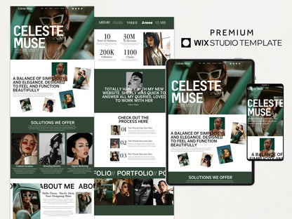 Bold One Page Wix Studio Website Template