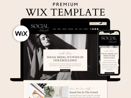 Wix Website Template For Social Media Manager, Coaches