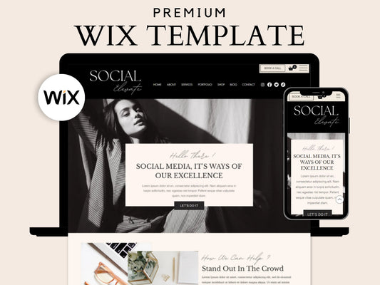 Wix Website Template For Social Media Manager, Coaches