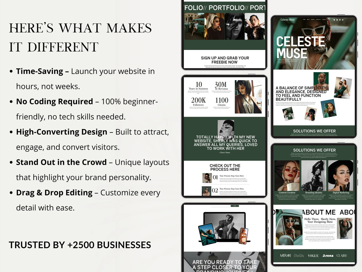Bold One Page Wix Studio Website Template