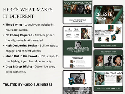 Bold One Page Wix Studio Website Template