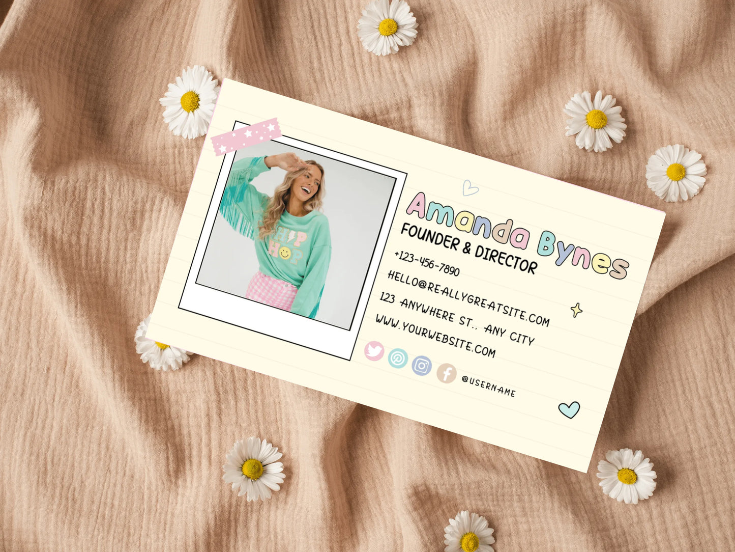 Pastel Business Card Template - Advertfox