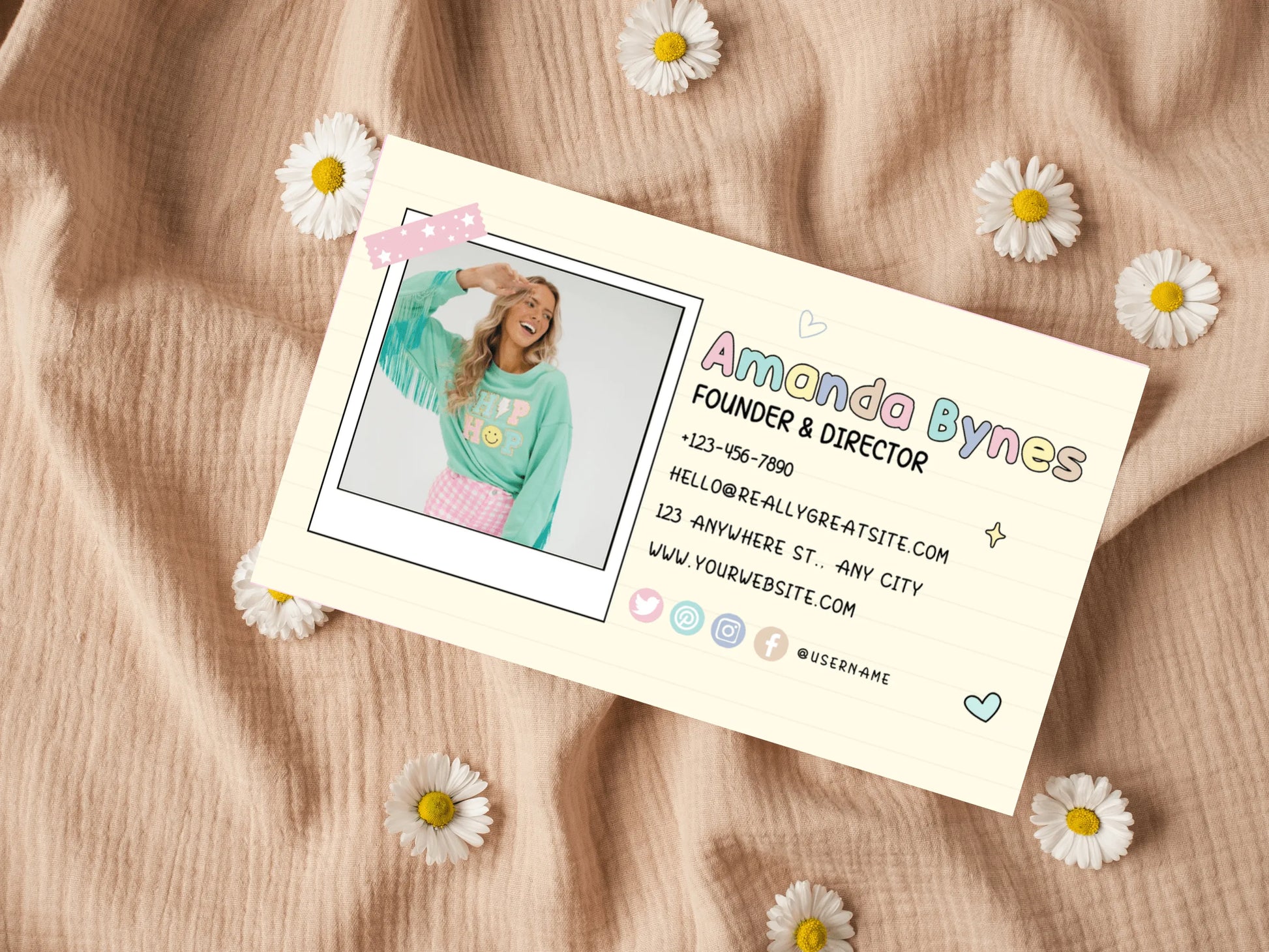 Pastel Business Card Template - Advertfox