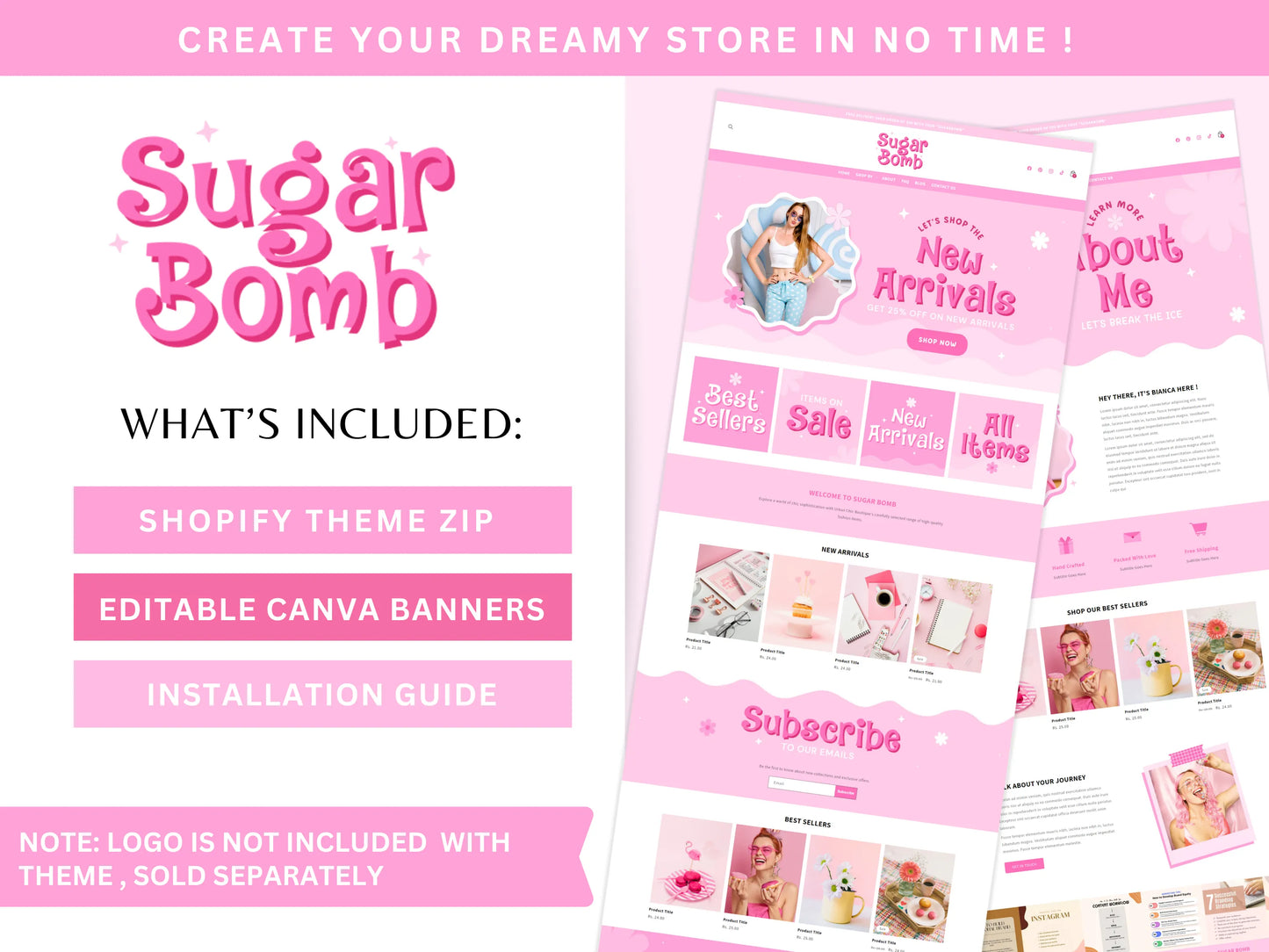 Pink Shopify Theme - Advertfox