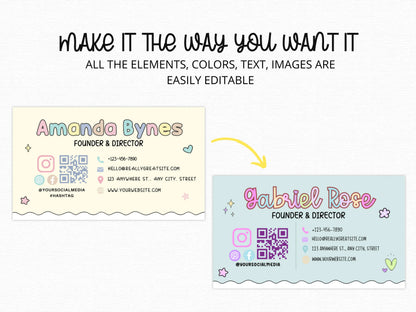 Pastel Business Card Template - Advertfox