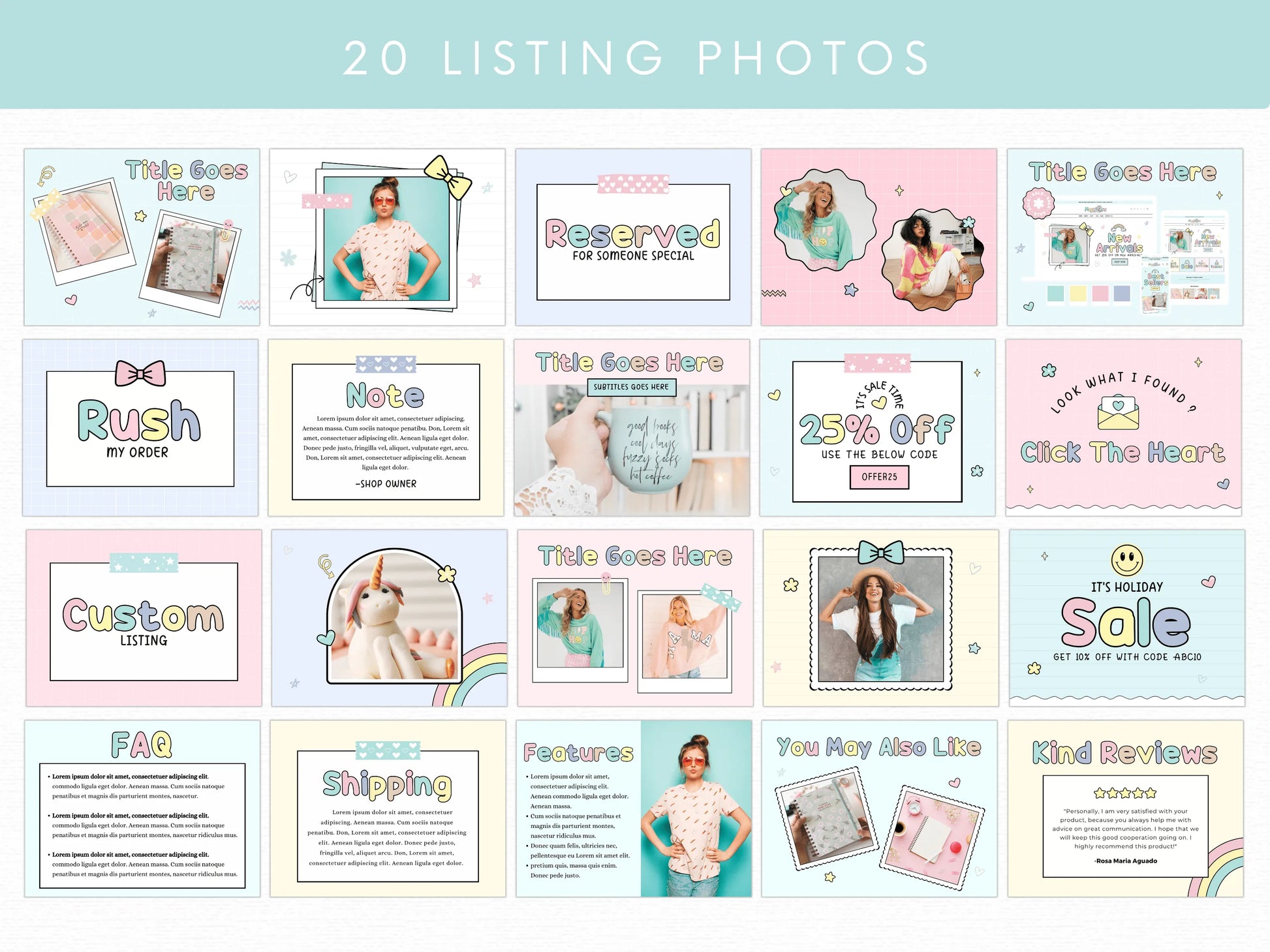 Pastel Etsy Shop Banner Template - Advertfox