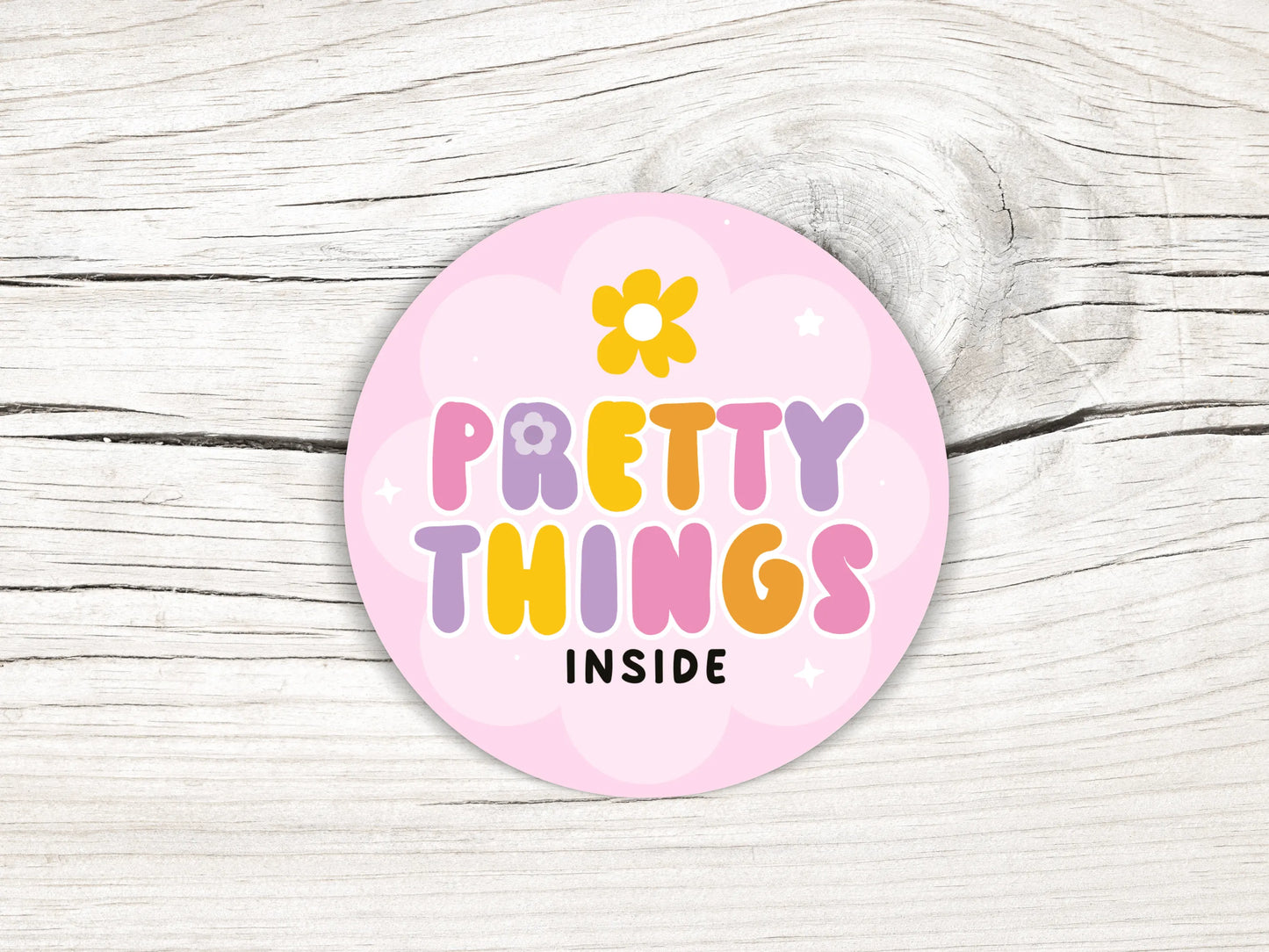 Pink Packaging Sticker Template - Advertfox