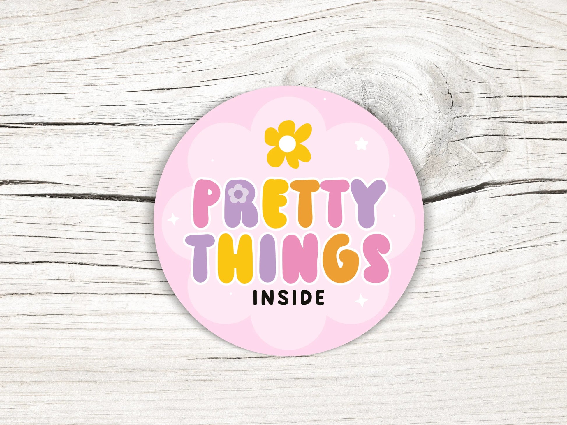 Pink Packaging Sticker Template - Advertfox