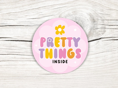 Pink Packaging Sticker Template - Advertfox
