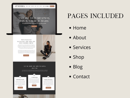 Zenithra Business Coaching Wix Website Template