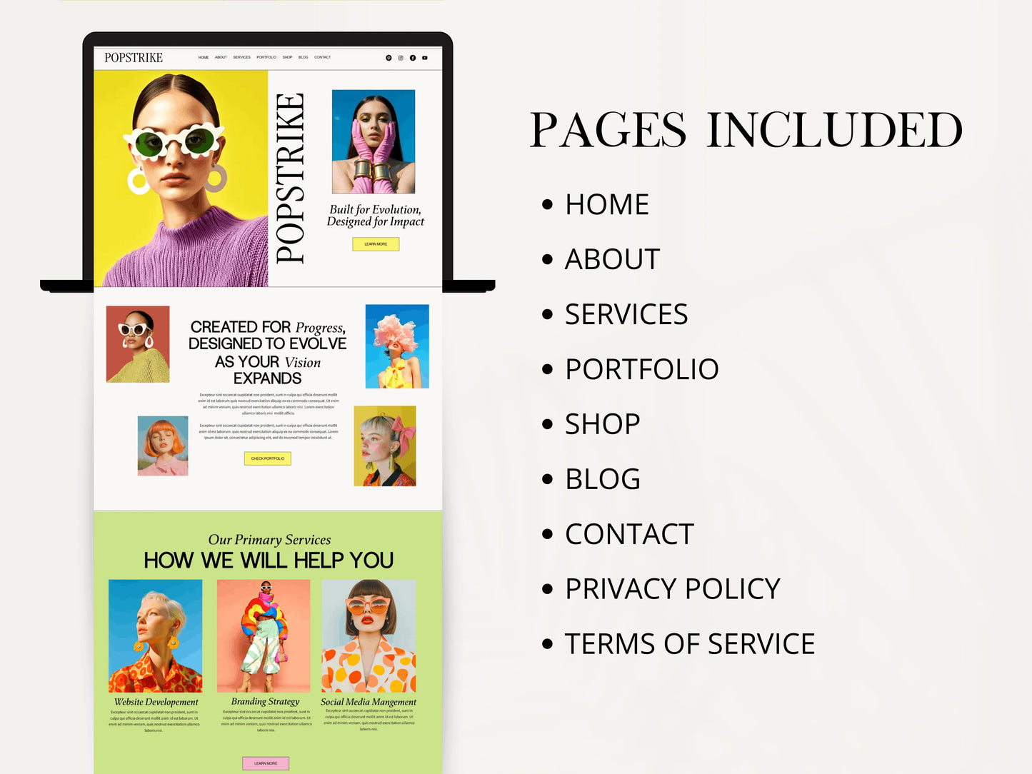 Modern Colorful Wix Studio Website Template for Creative Agency - Advertfox