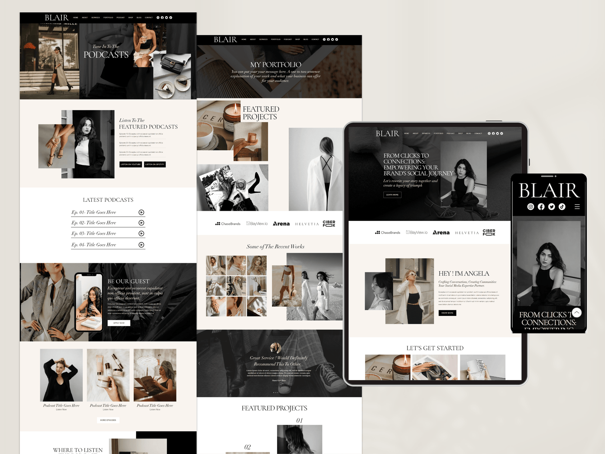 Bold Wix Website Template - Advertfox