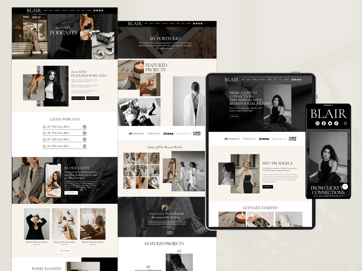 Bold Wix Website Template for Creatives & Brand Manager - Advertfox
