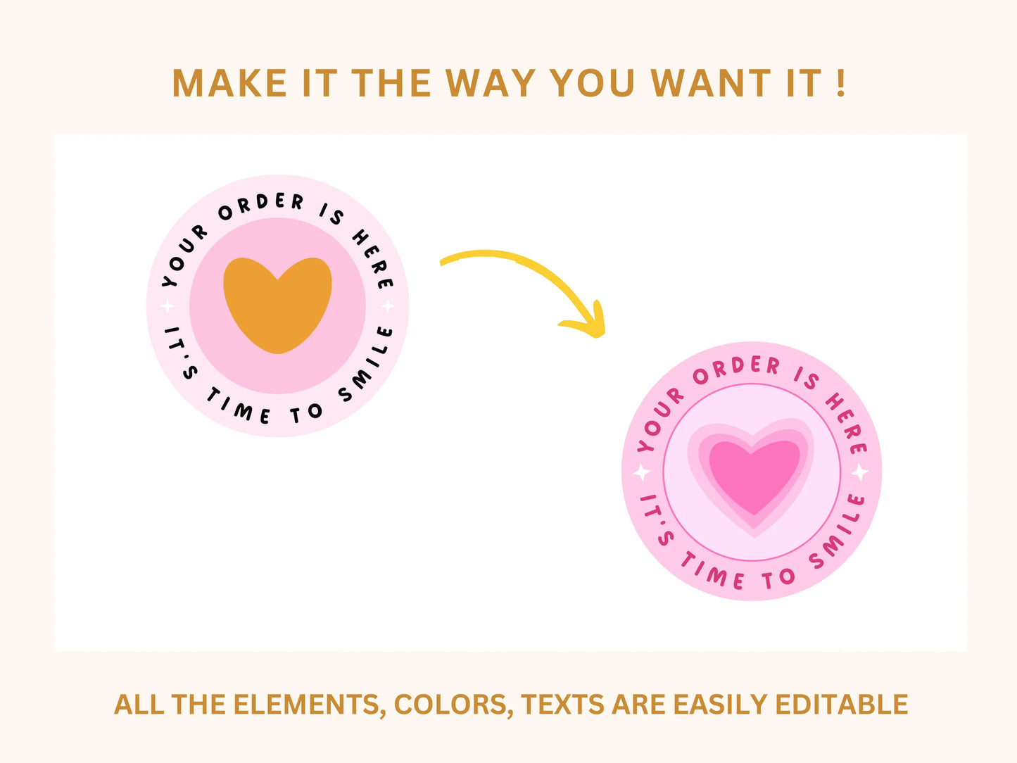 Pink Packaging Sticker Template - Advertfox
