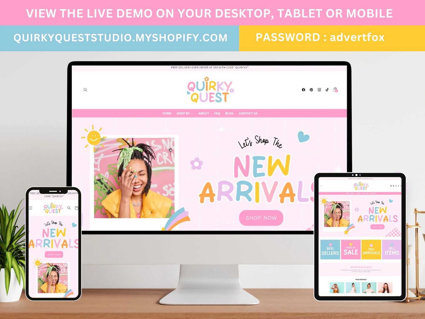 Colorful Shopify Theme - Advertfox