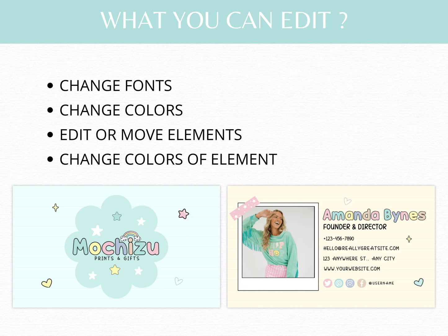 Pastel Business Card Template - Advertfox