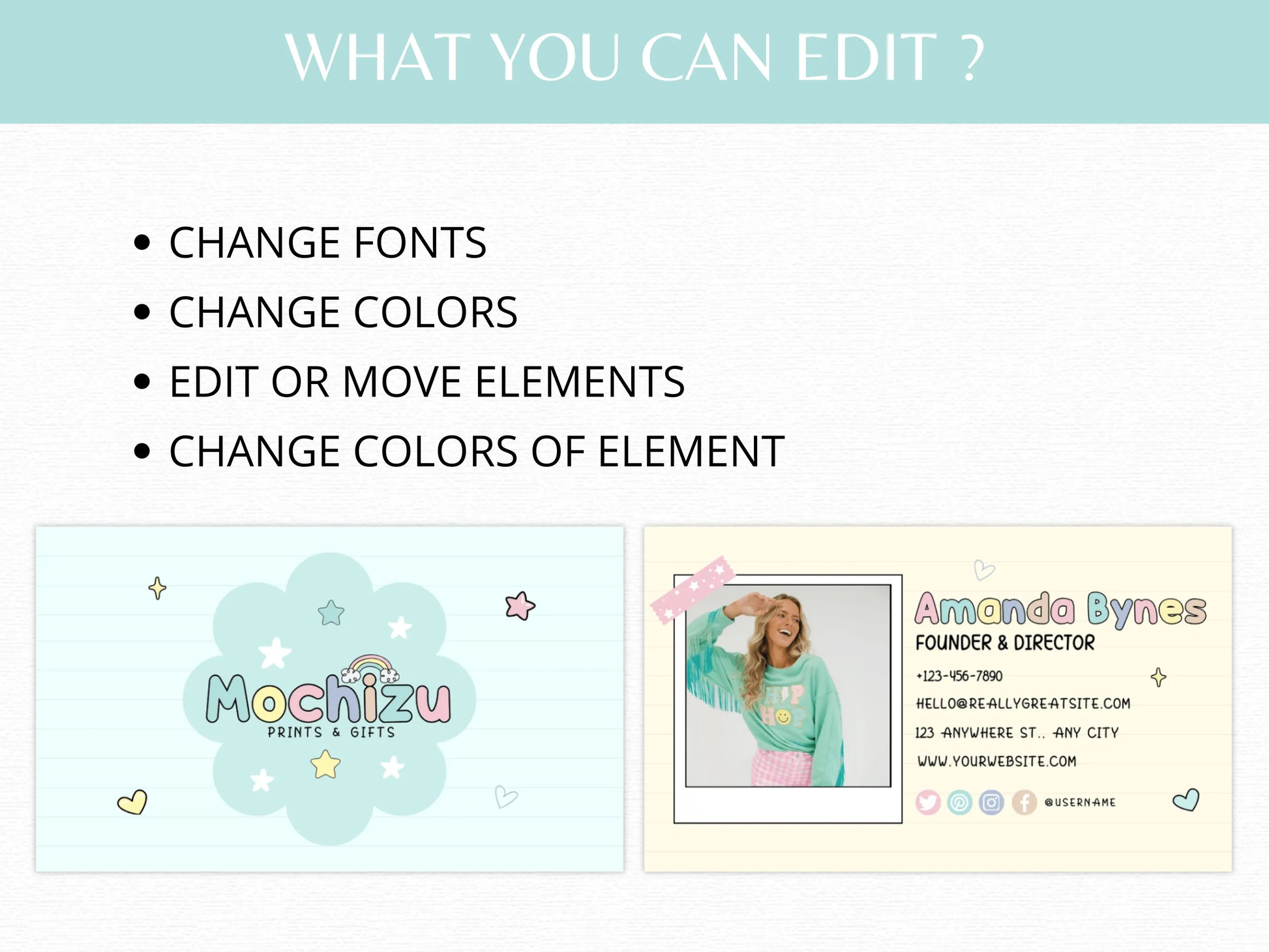 Pastel Business Card Template - Advertfox