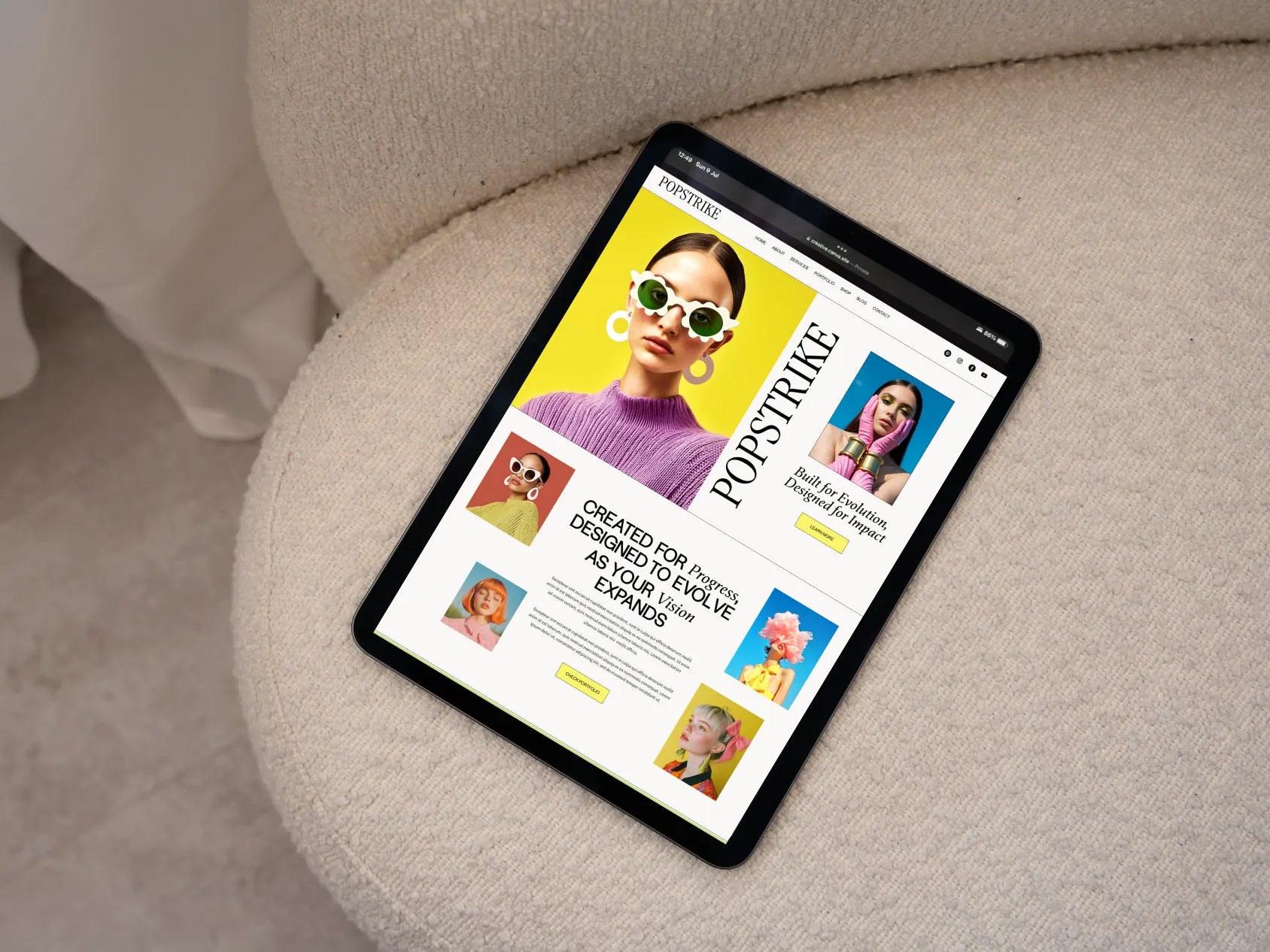 Modern Colorful Wix Studio Website Template for Creative Agency - Advertfox