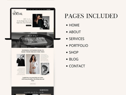 Elegant Wix Website Template for Social Media Manager - Advertfox