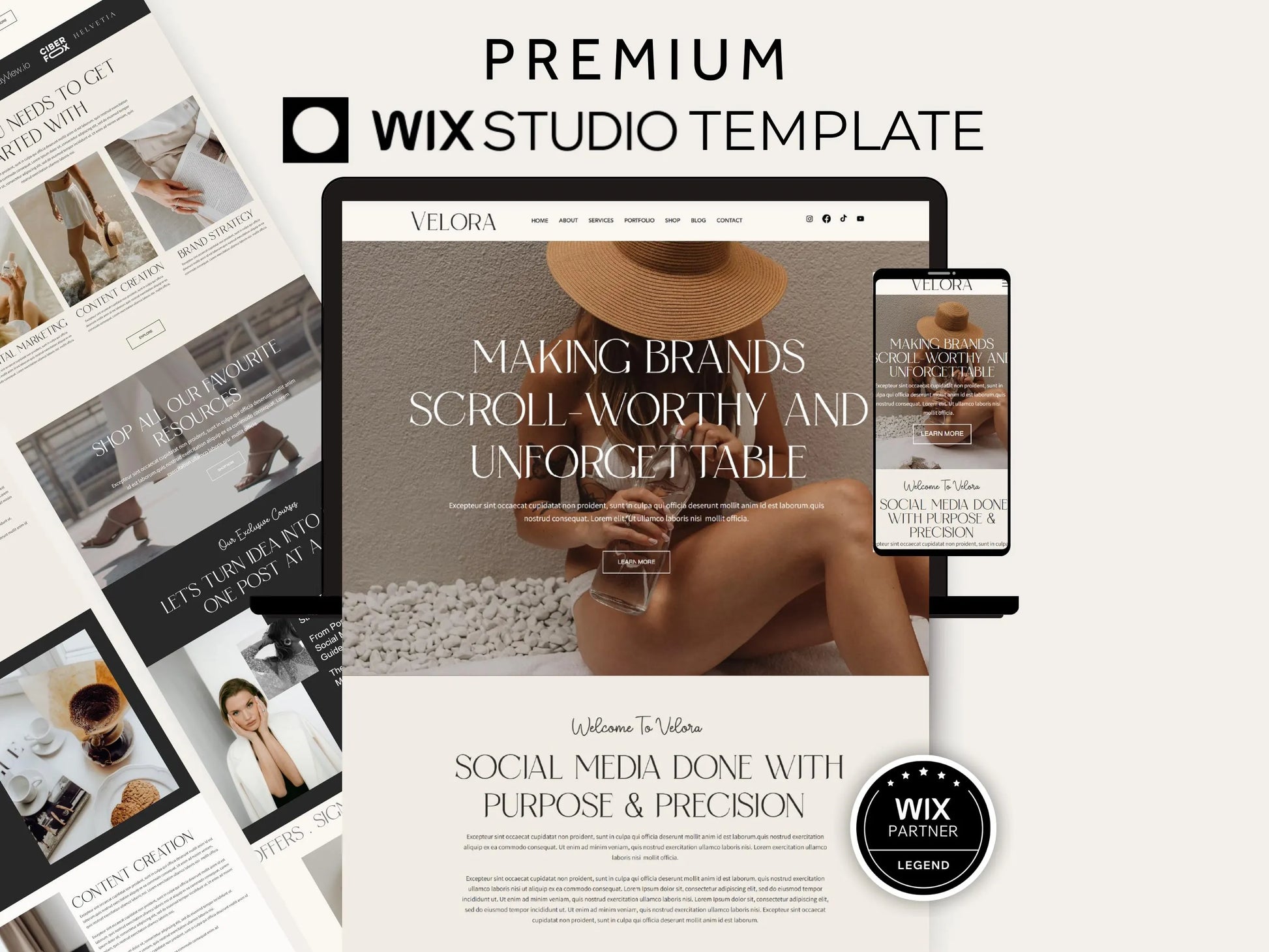 Modern Wix Studio Website Template for Social Media Manager - Advertfox