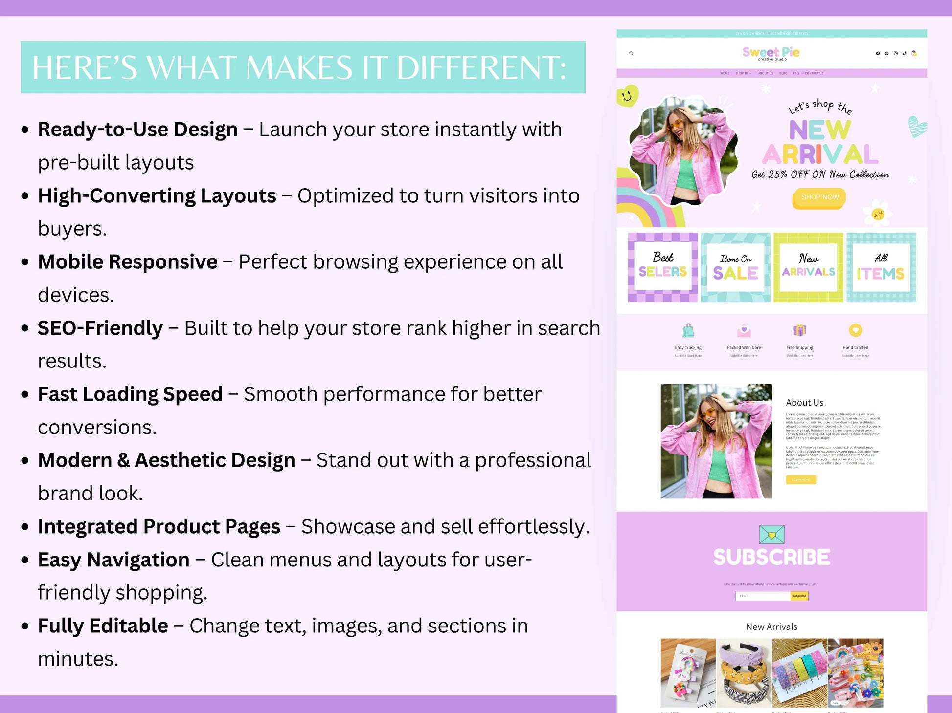Purple Shopify Theme - Advertfox