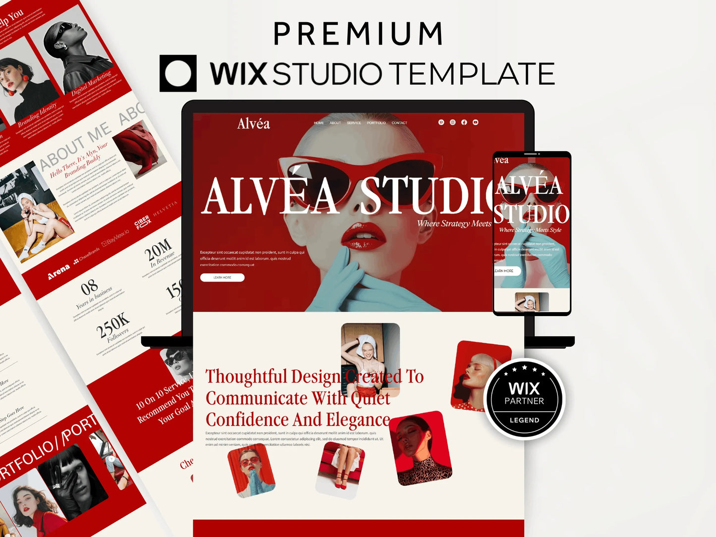 Bold Wix Studio Landing Page Template for Creatives - Advertfox