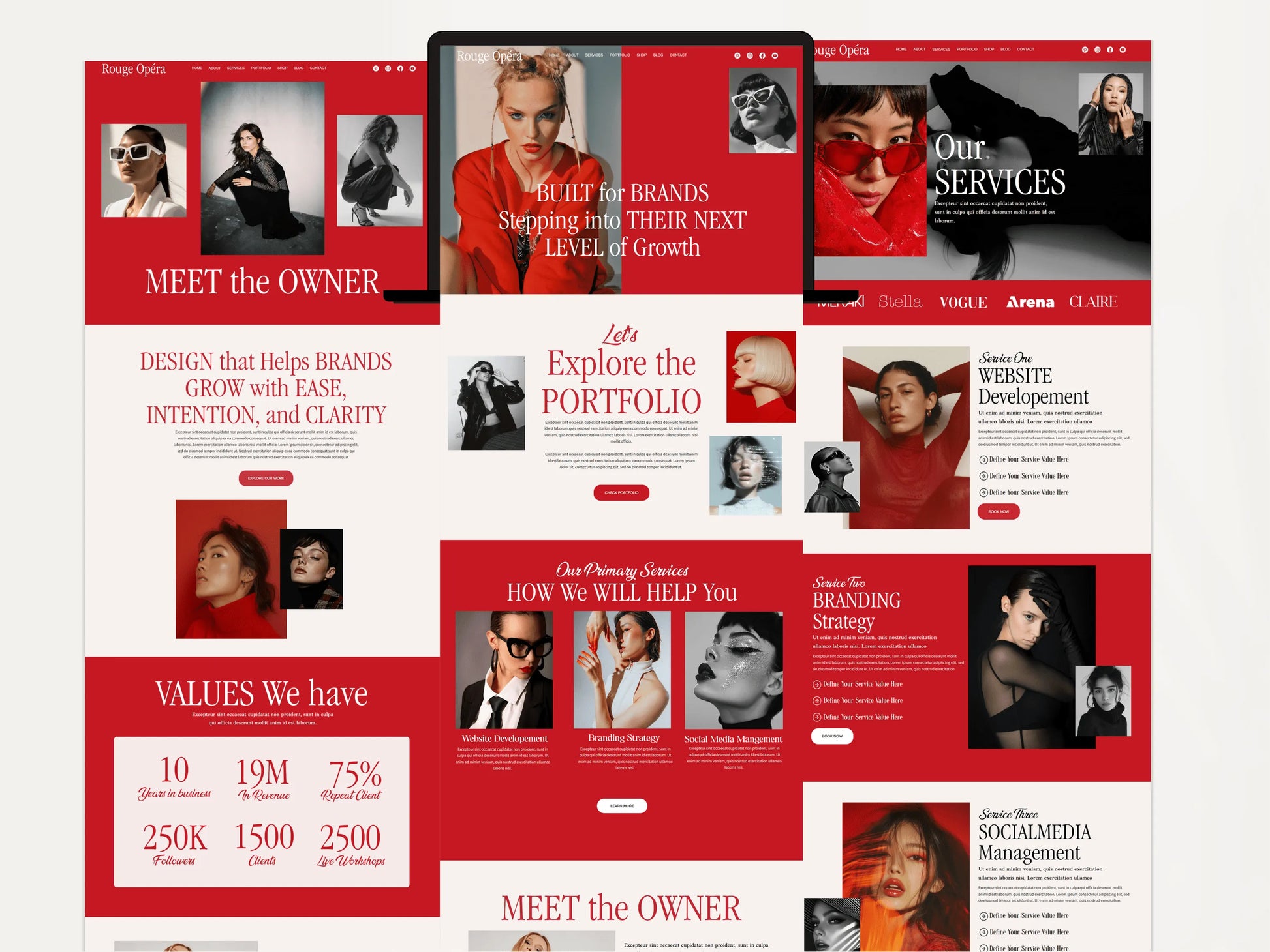 Bold Wix Studio Website Template for Social Media Manager - Advertfox
