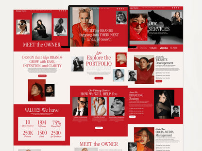 Bold Wix Studio Website Template for Social Media Manager - Advertfox
