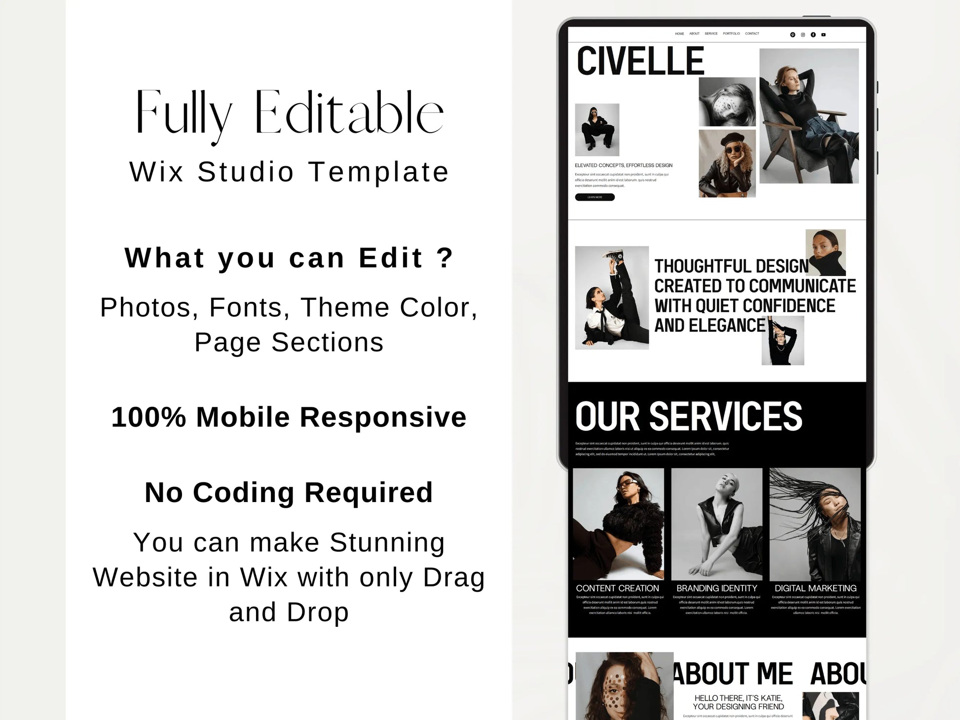 Modern Wix Studio Landing Page Template - Advertfox