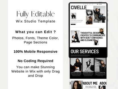 Modern Wix Studio Landing Page Template - Advertfox