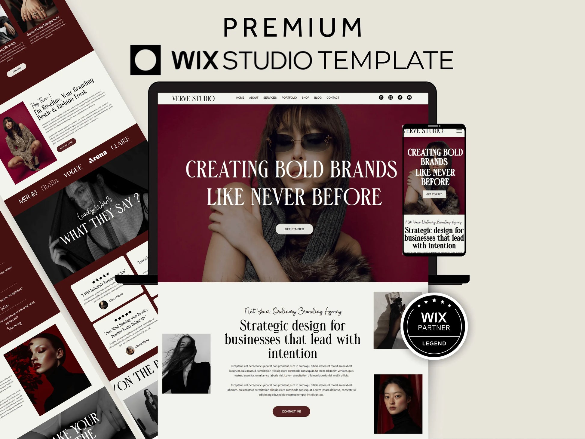 Bold Wix Studio Website Template for Coaches & Brand Agency - Advertfox