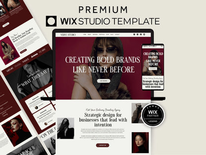 Bold Wix Studio Website Template for Coaches & Brand Agency - Advertfox