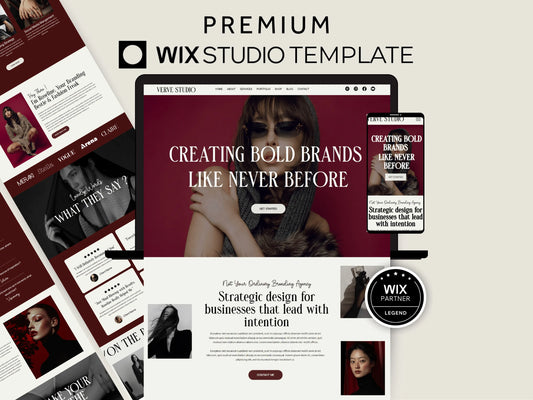 Bold Wix Studio Website Template for Coaches & Brand Agency - Advertfox