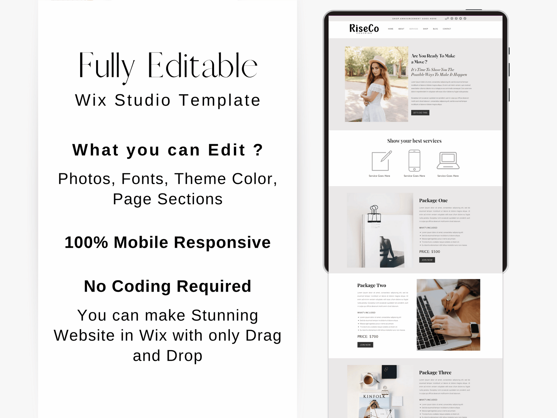 Coaching Wix Website Template - Advertfox