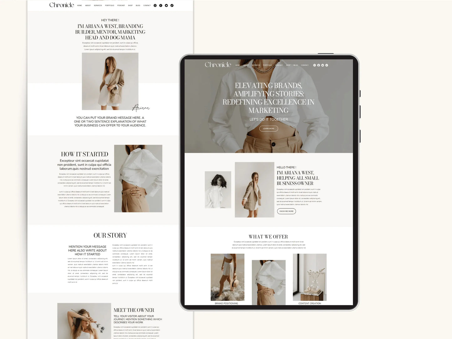 Premium Wix Website Template For Brand Agency