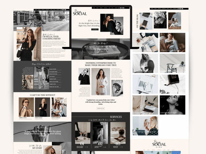 Elegant Wix Website Template for Social Media Manager - Advertfox
