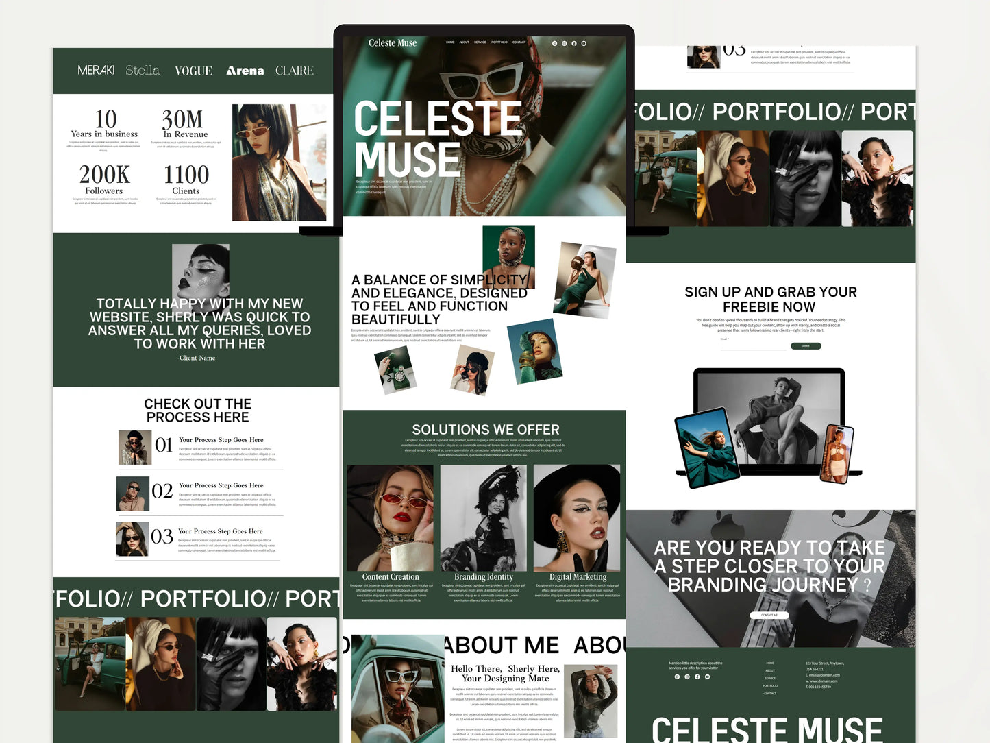 Bold One Page Wix Studio Website Template