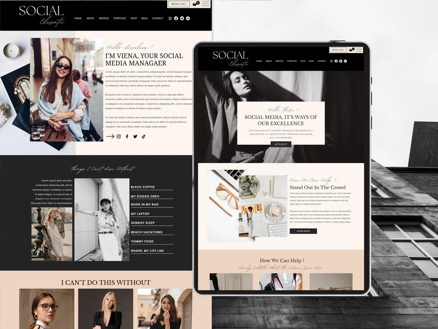 Wix Website Template For Social Media Manager, Coaches
