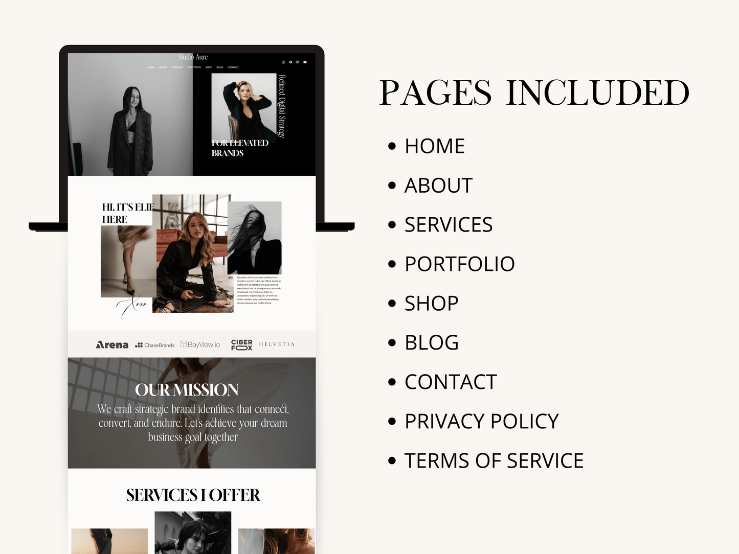 Elegant Wix Studio Website Template