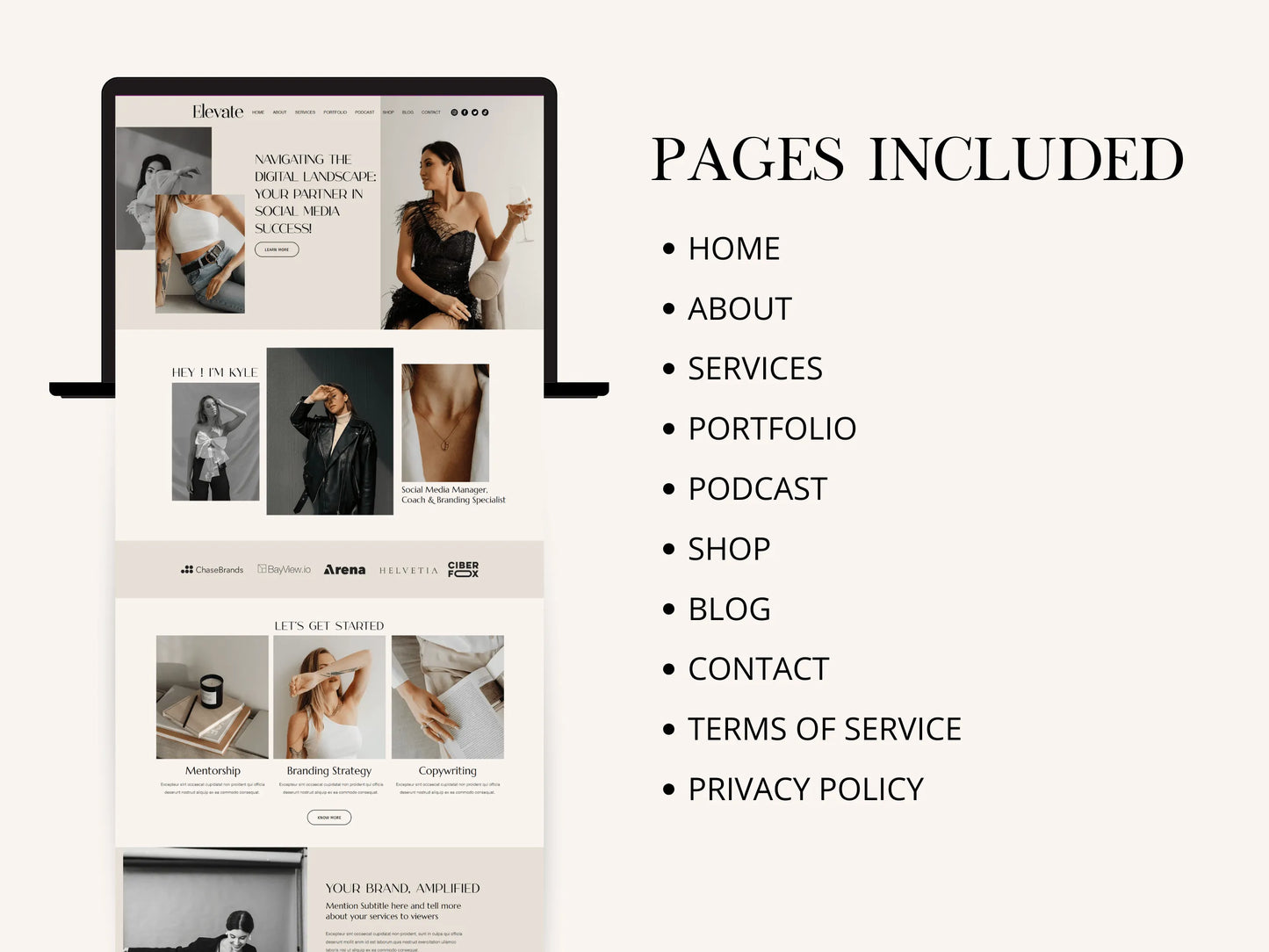 Premium Wix Website Template for Brand Agency