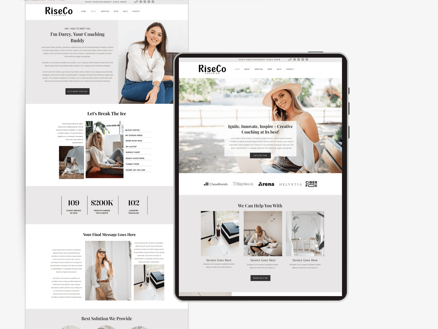 Coaching Wix Website Template - Advertfox