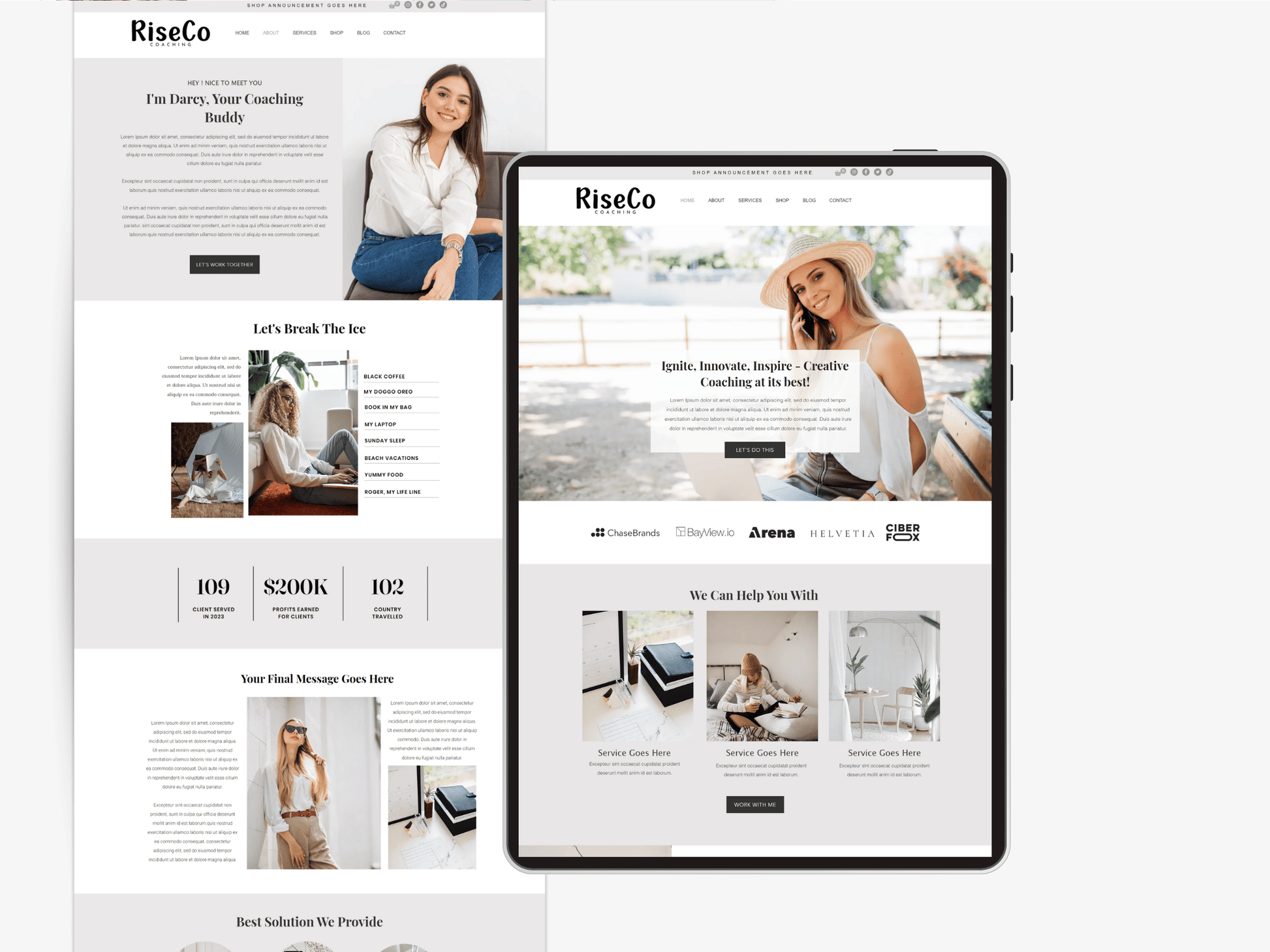 Coaching Wix Website Template - Advertfox
