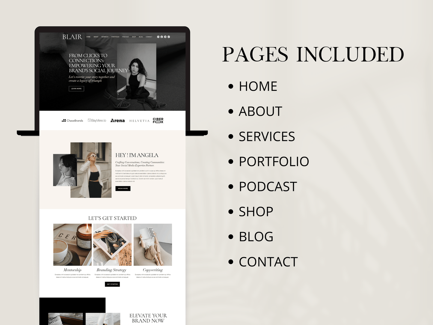 Bold Wix Website Template - Advertfox