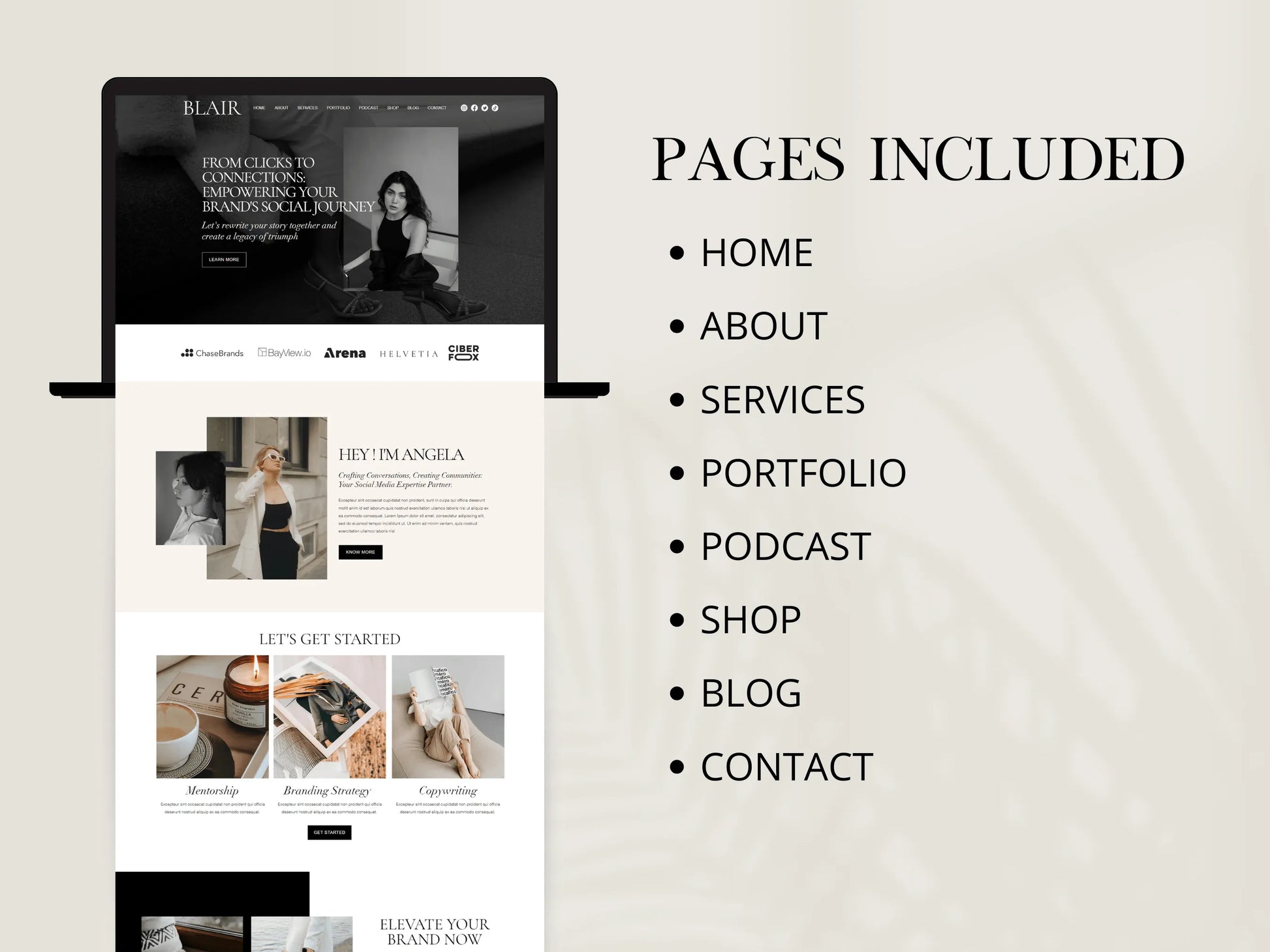 Bold Wix Website Template for Creatives & Brand Manager - Advertfox