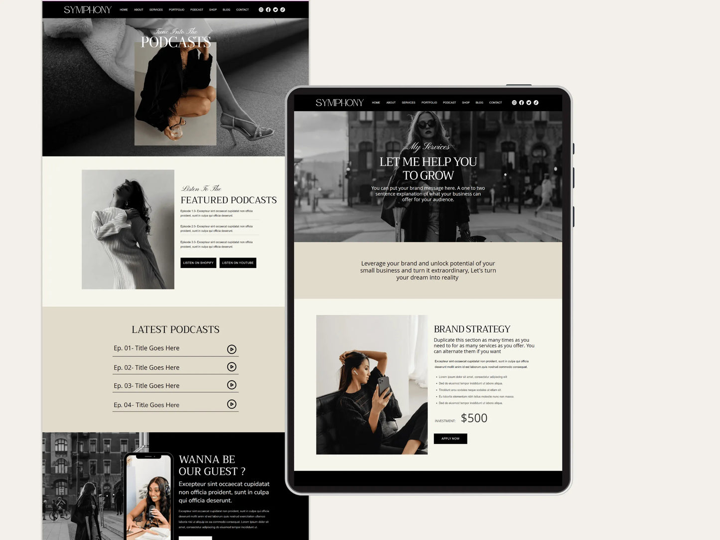 Luxury Wix Website Template for Creatives, Brand Managers - Advertfox