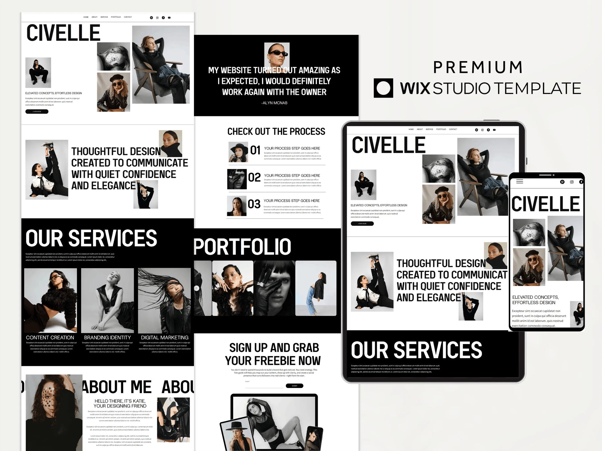 Modern Wix Studio Landing Page Template - Advertfox