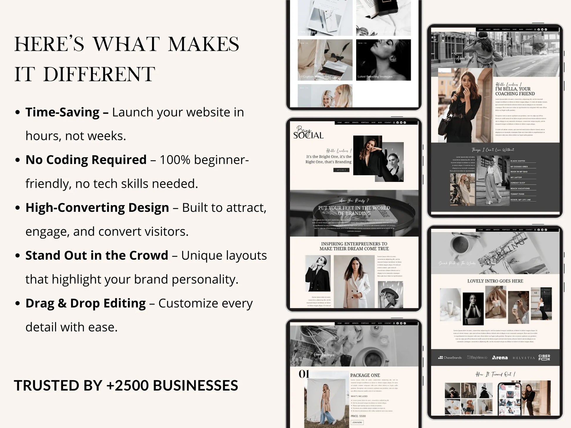 Elegant Wix Website Template for Social Media Manager - Advertfox